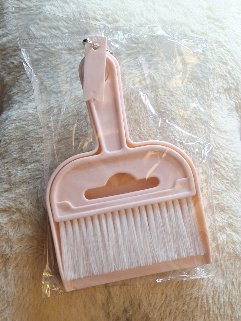 Mini Compact Pink Dustpan and Brush Set 4 Your Desk